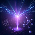 Ultraviolet light composition, consisting of electromagnetic waves Royalty Free Stock Photo