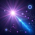 Ultraviolet light composition, consisting of electromagnetic waves Royalty Free Stock Photo