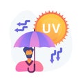 Ultraviolet radiation abstract concept vector illustration.