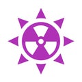 Ultraviolet radiation vector icon