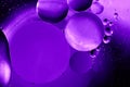 Ultraviolet space or planets universe cosmic abstract background. Abstract molecule atom sctructure. Water bubbles. Macro shot of