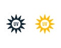 Ultraviolet Sunburn Solar Icon Vector Logo Template Illustration Design