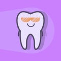 Ultraviolet teeth whitening concept.