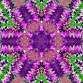 Ultraviolet vibrant mandala. Indian pattern