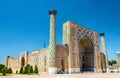 Ulugh Beg Madrasah on Registan square - Samarkand, Uzbekistan Royalty Free Stock Photo