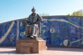 Ulugh Beg Statue at Ulugh Beg Observatory in Samarkand, Uzbekistan.