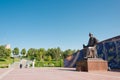 Ulugh Beg Statue at Ulugh Beg Observatory in Samarkand, Uzbekistan.