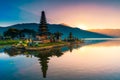 Ulun Danu Beratan Temple in Bali - Bali`s Iconic Lake Temple, is both a famous picturesque landmark and a significant temple compl Royalty Free Stock Photo