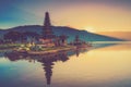 Ulun Danu Beratan Temple in Bali - Bali`s Iconic Lake Temple, is both a famous picturesque landmark and a significant temple compl Royalty Free Stock Photo