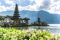 Ulun Danu Beratan Temple, famous travel destination in Bali, Indonesia Royalty Free Stock Photo