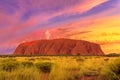 Uluru Australia sunset sky Royalty Free Stock Photo