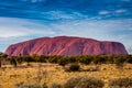 A scenic view of Uluru Ayers Rock, Australia Royalty Free Stock Photo