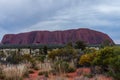 A scenic view of Uluru-Ayers Rock in the cloudy morning, Australia Royalty Free Stock Photo