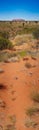 Uluru, Ayers rock. Vertical panorama, Australian landmark