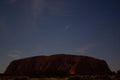 Uluru at night, ayers Rock, the Red Center of Australia, Australia Royalty Free Stock Photo
