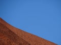 Uluru, Northern Territory, Australia 02/22/18. Extreme close up of the sloping contours of the rock.