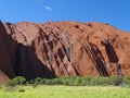 Uluru, Northern Territory, Australia 02/22/18. Ridges and contours in the side of the rock