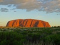 View of Uluru from the sunset viewing area Royalty Free Stock Photo