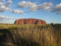 Uluru, Northern Territory, Australia 02/22/18. View of the ever changing colours of Uluru at sunset from a designated viewing