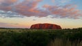 Uluru, Northern Territory, Australia 02/22/18. View of the ever changing colours of Uluru at sunset from a designated viewing