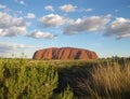 Uluru, Northern Territory, Australia 02/22/18. View of the ever changing colours of Uluru at sunset from a designated viewing