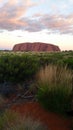 Uluru, Northern Territory, Australia 02/22/18. View of the ever changing colours of Uluru at sunset from a designated viewing