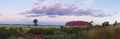 Uluru panorama viewed from the sunset viewing area Royalty Free Stock Photo