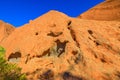 Uluru red sandstone rock