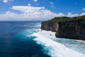 Uluwatu cliff of bali island landscape Royalty Free Stock Photo