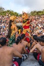 Uluwatu temple, Bali, Indonesia - January 2019: Kecak dance performed for public at Uluwatu Temple Royalty Free Stock Photo