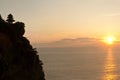 Uluwatu temple on sunset (Bali) Royalty Free Stock Photo