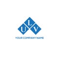 ULV letter logo design on WHITE background. ULV creative initials letter logo concept. Royalty Free Stock Photo