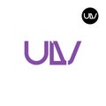 ULV Logo Letter Monogram Design Royalty Free Stock Photo