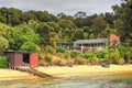 Site of the old post office on Ulva Island, New Zealand Royalty Free Stock Photo