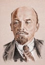 Ulyanov Lenin the leader of Great October Socialist Revolution