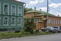 Ulyanovsk, Russia - August 10, 2018: House-Museum of the Ulyanov family Lenin in Simbirsk Ulyanovsk - yellow color in the righ