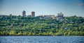 Ulyanovsk, Russia - July 20, 2019. View of the city of Ulyanovsk from the Volga river, Russia