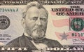 Ulysses Grant portrait on 50 dollar note.