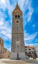 Old church tower, Umag, Istria, Croatia Royalty Free Stock Photo