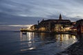 Umag old town during twilight, Croatia Royalty Free Stock Photo