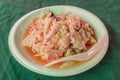 Umai, speciality of Sarawak, Malaysia. Sliced raw fish with a mixture of onions, chillies, vinegar, salt and lime jui