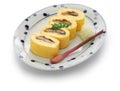 Umaki, japanese eel rolled omelet, Royalty Free Stock Photo