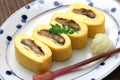 Umaki, japanese eel rolled omelet, Royalty Free Stock Photo