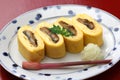 Umaki, japanese eel rolled omelet, Royalty Free Stock Photo
