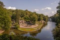 Uman, Central part of Ukraine, July 10, 2019. National Dendrological Park Sofiyivka in summer