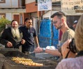 Rosh Hashanah, Jewish New Year 5777. Street trade of roasted meat during the holiday.