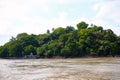 Umananda Island Temple at a small island of Brahmaputra River, Guwahati, Assam Royalty Free Stock Photo