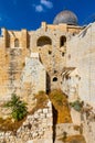 Umayyad Palace Garden archeological park at south wall of Temple Mount and Al-Aqsa Mosque in Jerusalem Old City in Israel