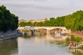 Umberto I bridge over Tiber river, Rome, Italy Royalty Free Stock Photo