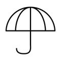 Umbrella accessory line style icon